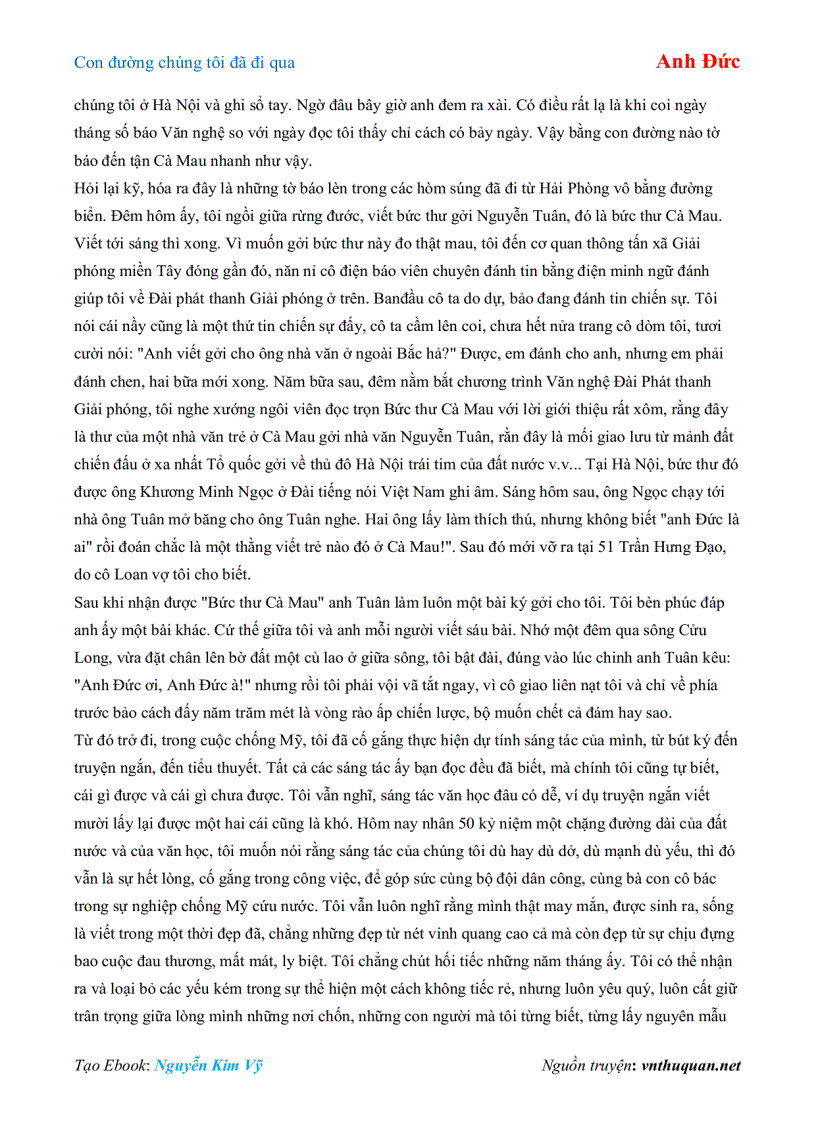 image for page Ebook Con đường chúng tôi đã đi qua Anh Đức