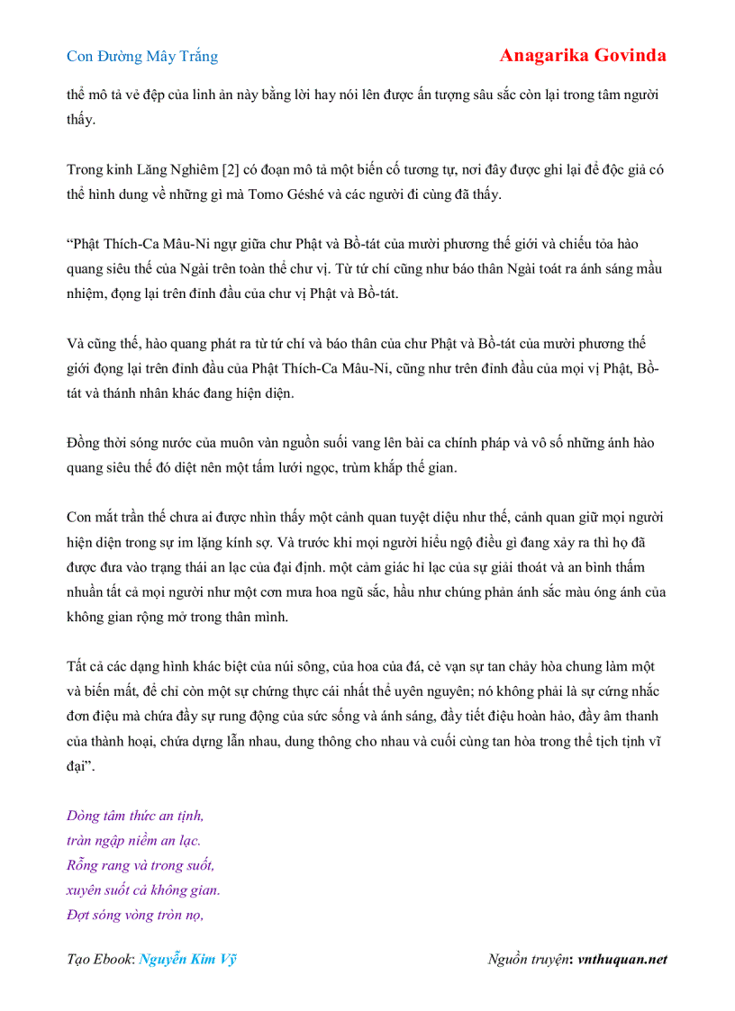 image for page Ebook Con Đường Mây Trắng Anagarika Govinda