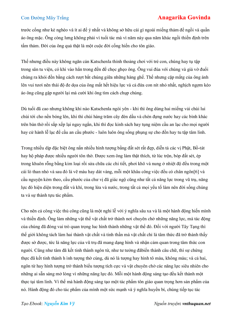 image for page Ebook Con Đường Mây Trắng Anagarika Govinda