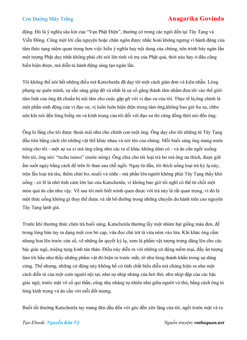 image for page Ebook Con Đường Mây Trắng Anagarika Govinda