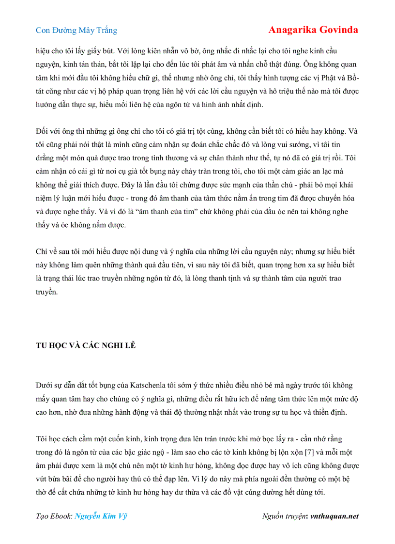 image for page Ebook Con Đường Mây Trắng Anagarika Govinda