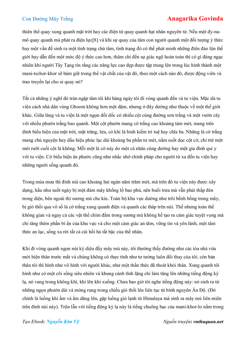 image for page Ebook Con Đường Mây Trắng Anagarika Govinda