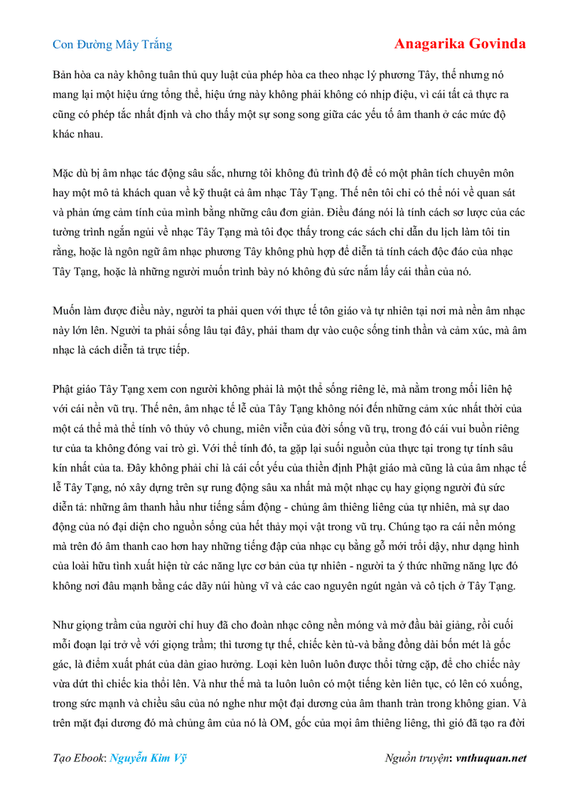 image for page Ebook Con Đường Mây Trắng Anagarika Govinda