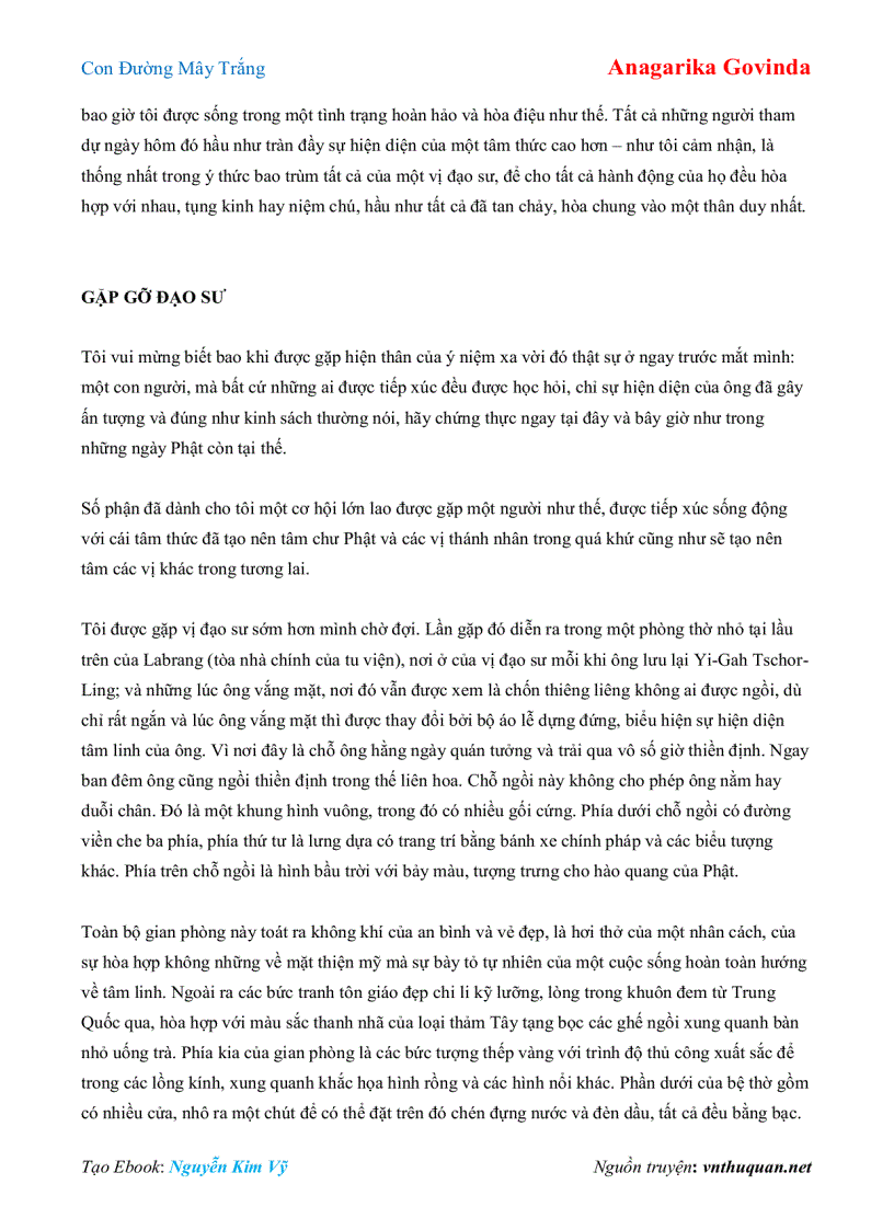 image for page Ebook Con Đường Mây Trắng Anagarika Govinda