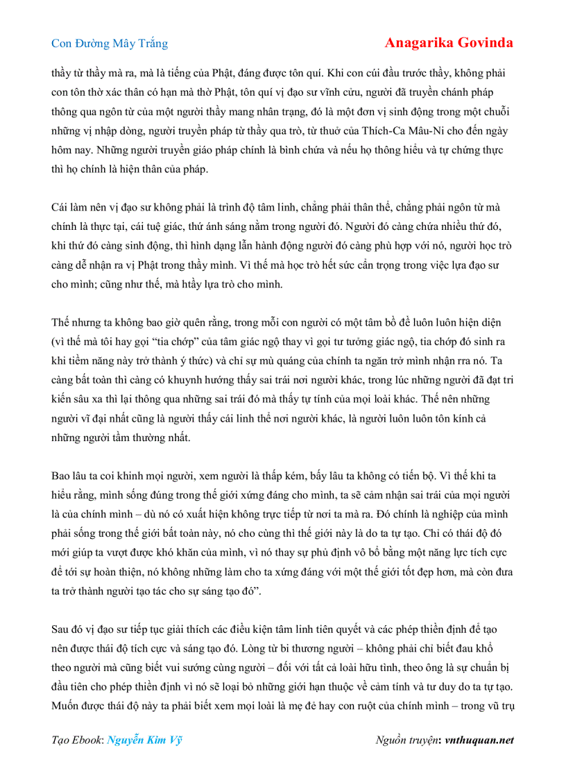 image for page Ebook Con Đường Mây Trắng Anagarika Govinda