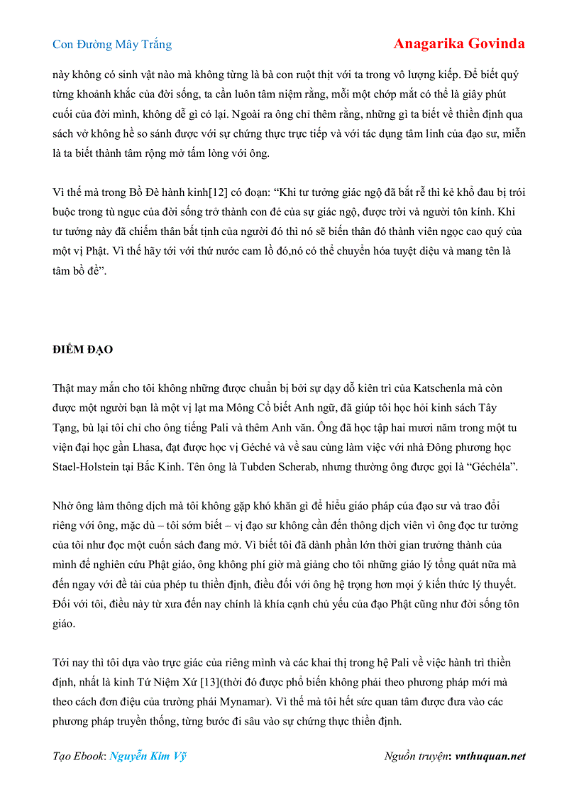 image for page Ebook Con Đường Mây Trắng Anagarika Govinda