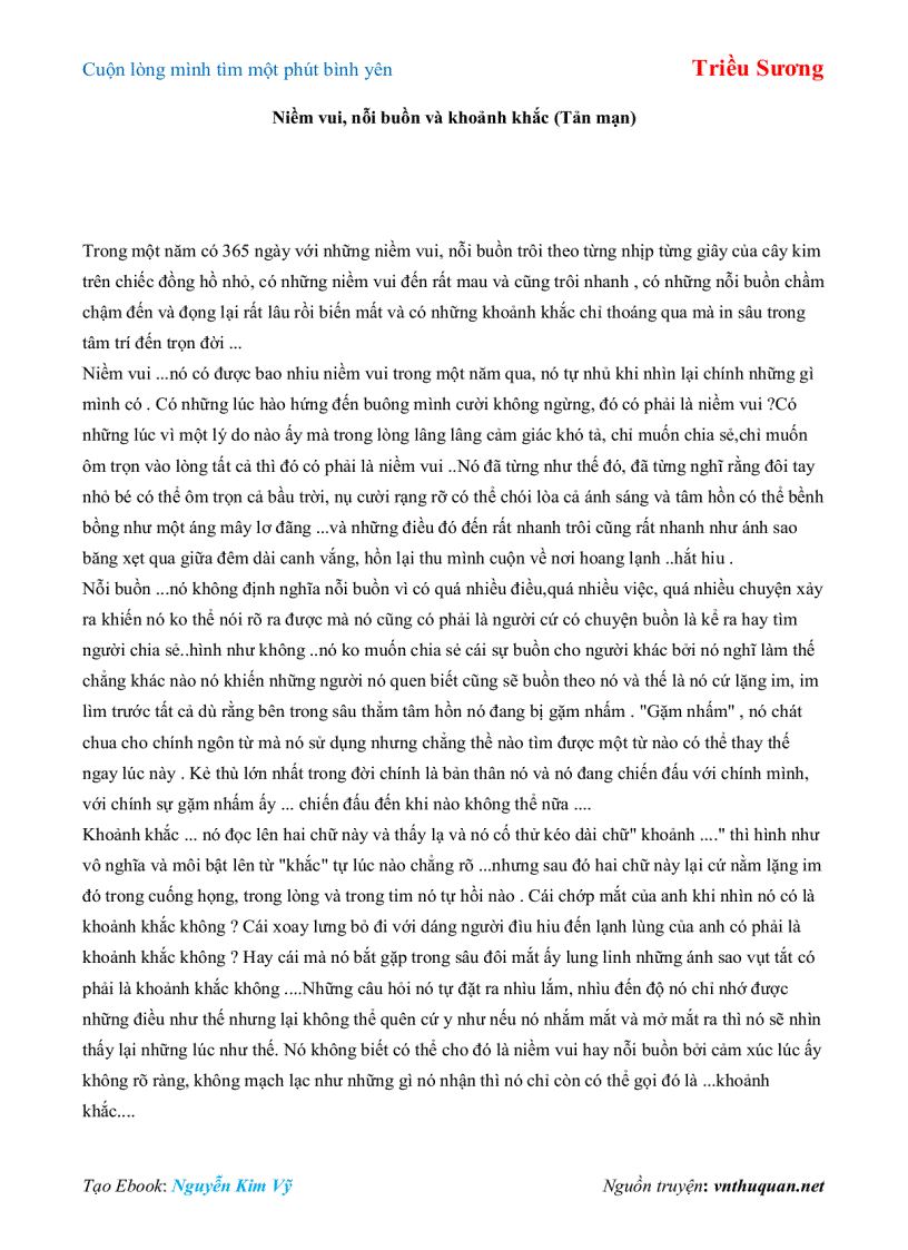 image for page Ebook Cuộn lòng mình tìm một phút bình yên Triều Sương