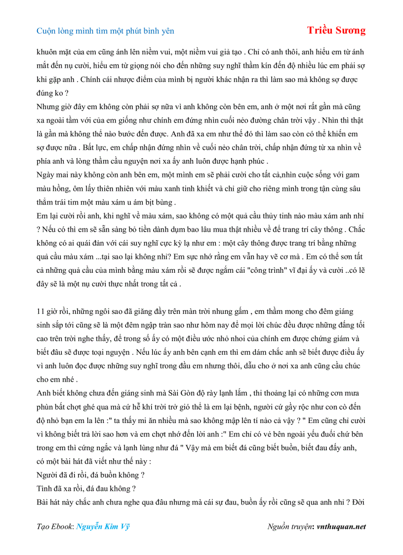 image for page Ebook Cuộn lòng mình tìm một phút bình yên Triều Sương