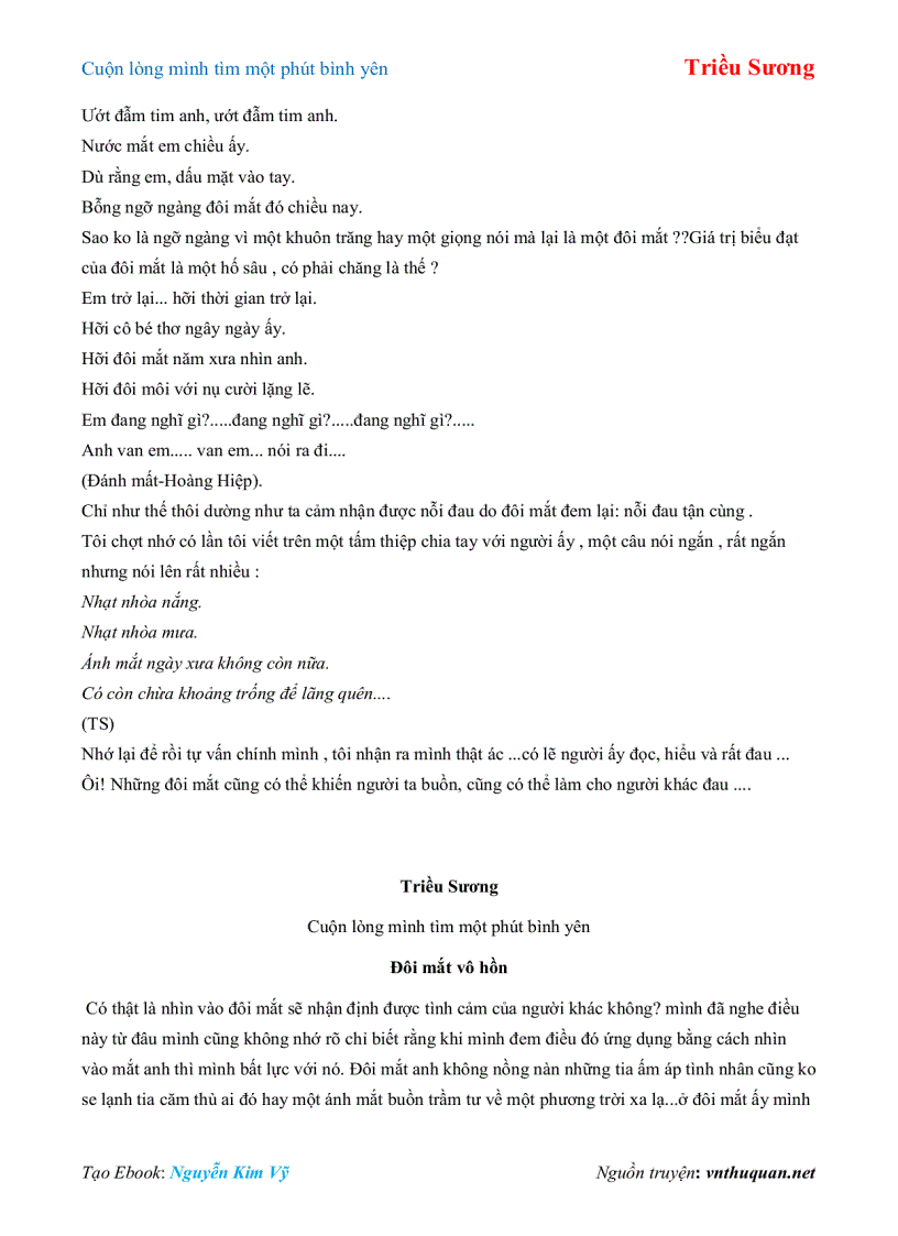 image for page Ebook Cuộn lòng mình tìm một phút bình yên Triều Sương