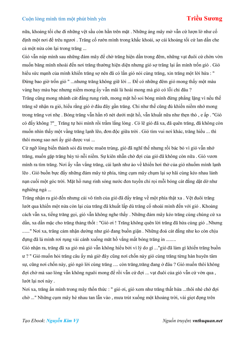 image for page Ebook Cuộn lòng mình tìm một phút bình yên Triều Sương