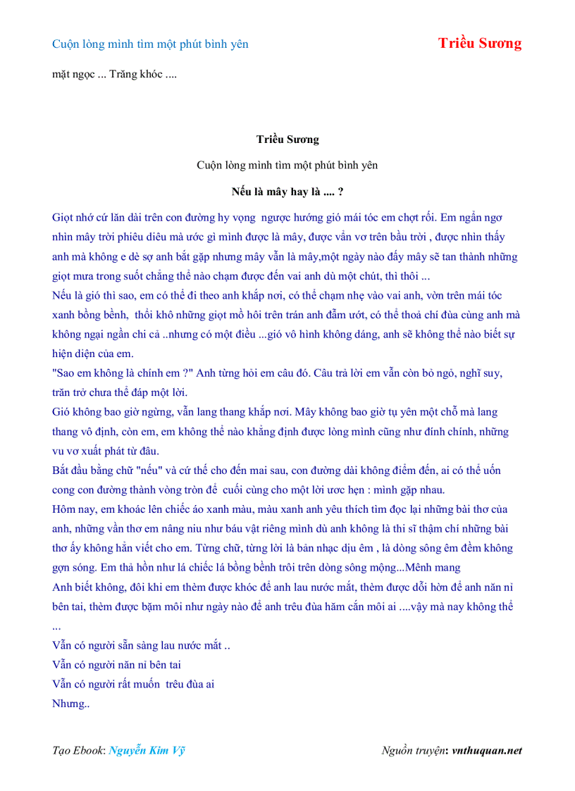 image for page Ebook Cuộn lòng mình tìm một phút bình yên Triều Sương