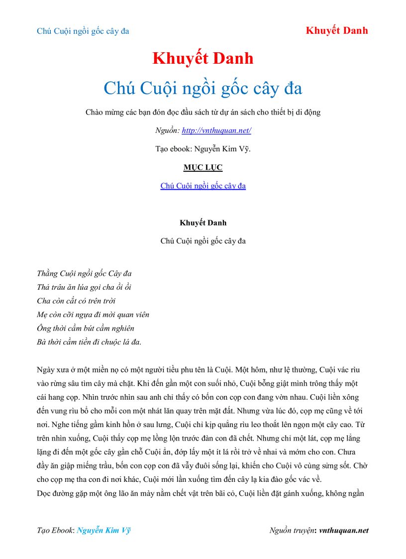 image for page Ebook truyện Chú Cuội ngồi gốc cây đa