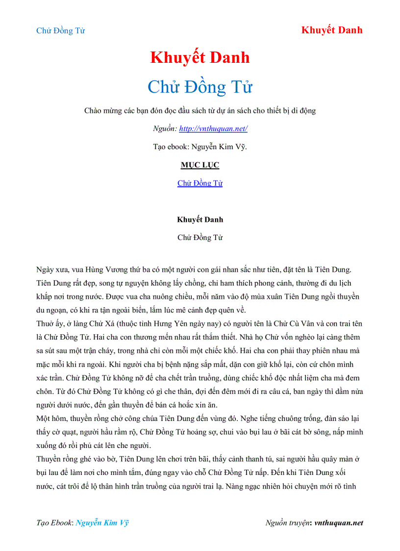 image for page Ebook truyện Chử Đồng Tử