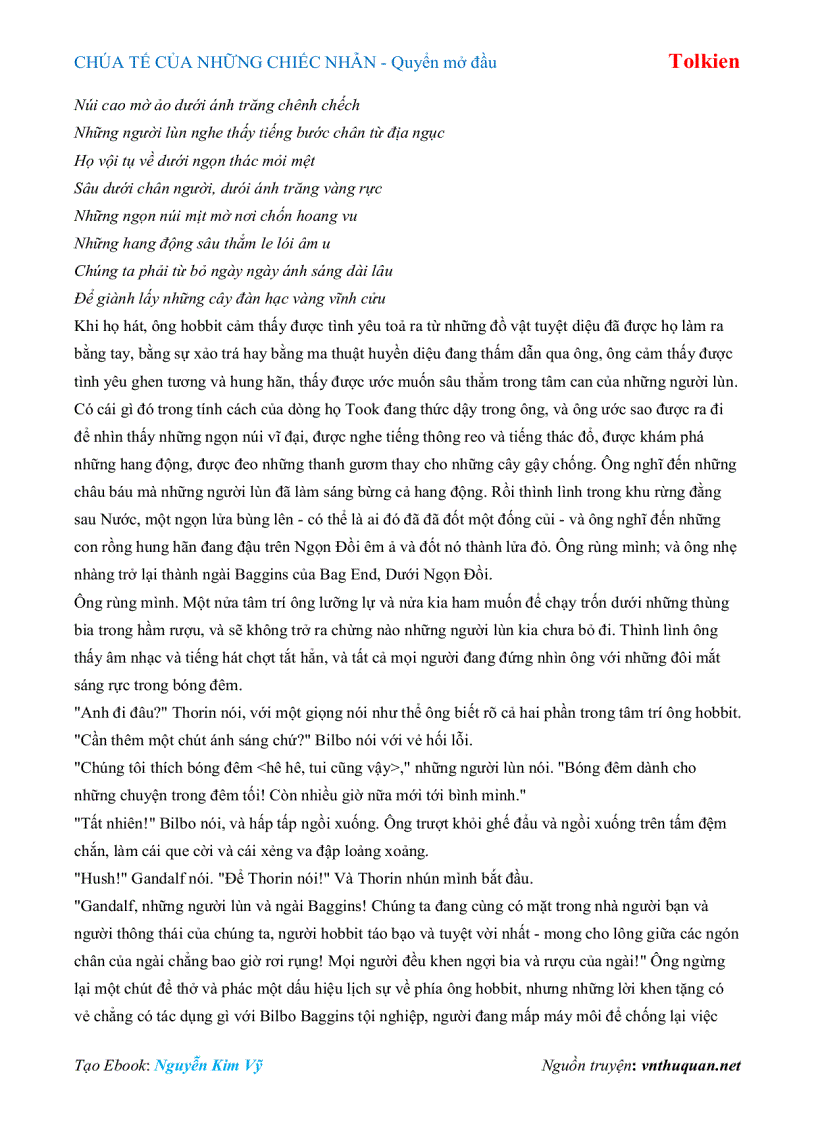 image for page Ebook CHÚA TẾ CỦA NHỮNG CHIẾC NHẪN Quyển mở đầu