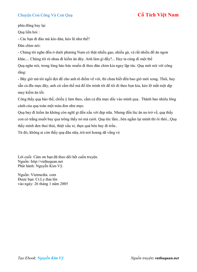 image for page Ebook Chuyện Con Công Và Con Quạ