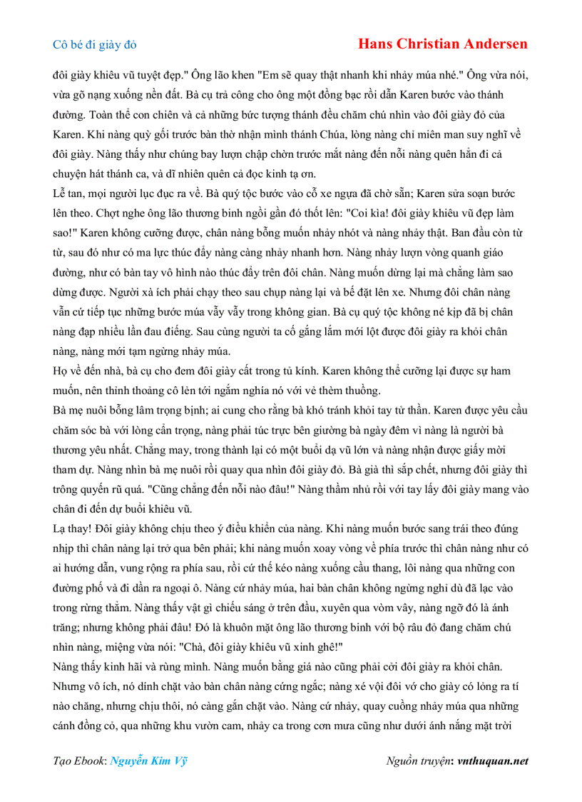 image for page Ebook Cô bé đi giày đỏ