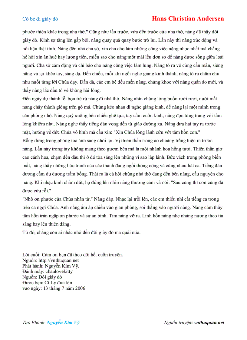 image for page Ebook Cô bé đi giày đỏ