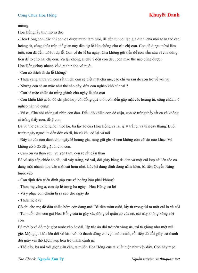 image for page Ebook Công Chúa Hoa Hồng