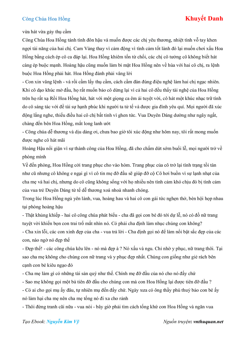 image for page Ebook Công Chúa Hoa Hồng