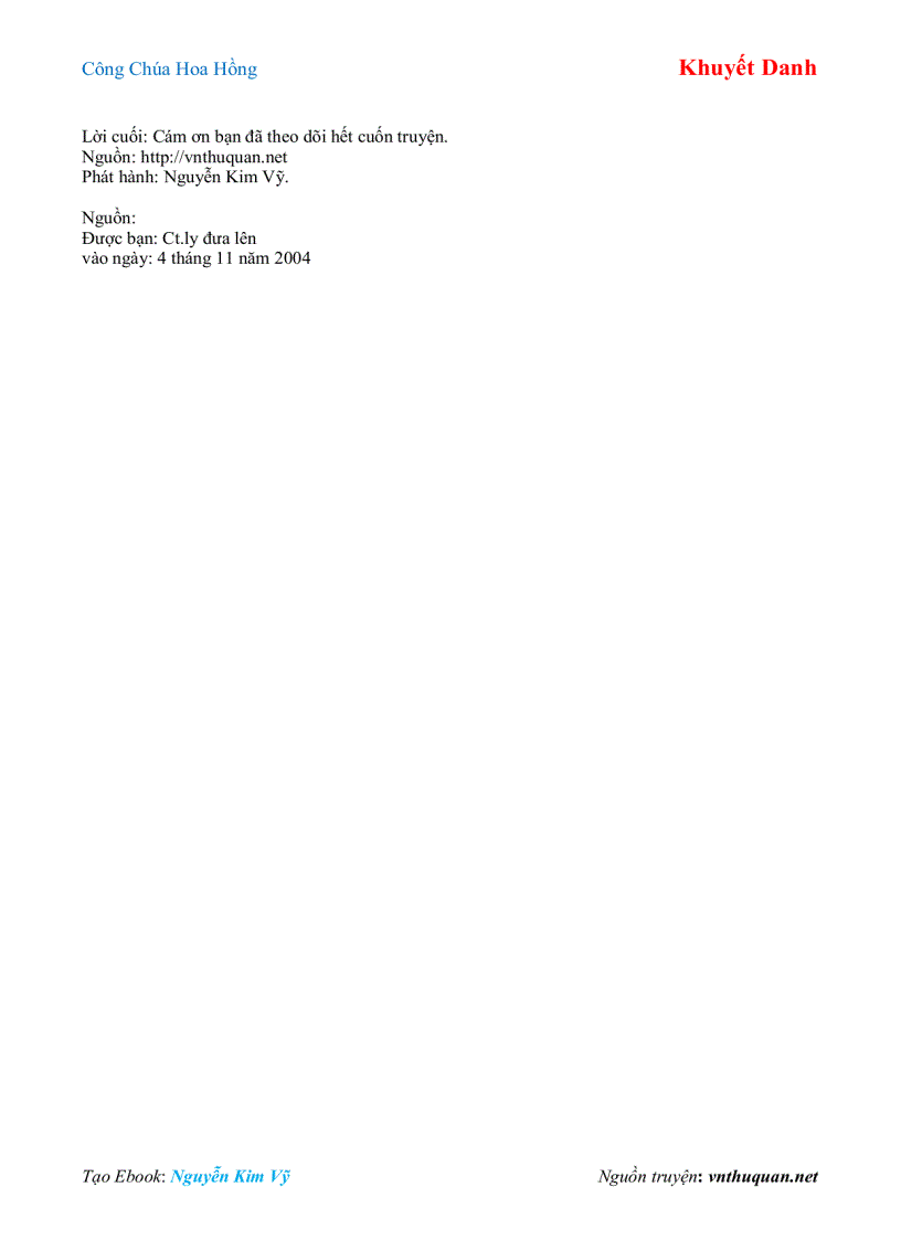 image for page Ebook Công Chúa Hoa Hồng