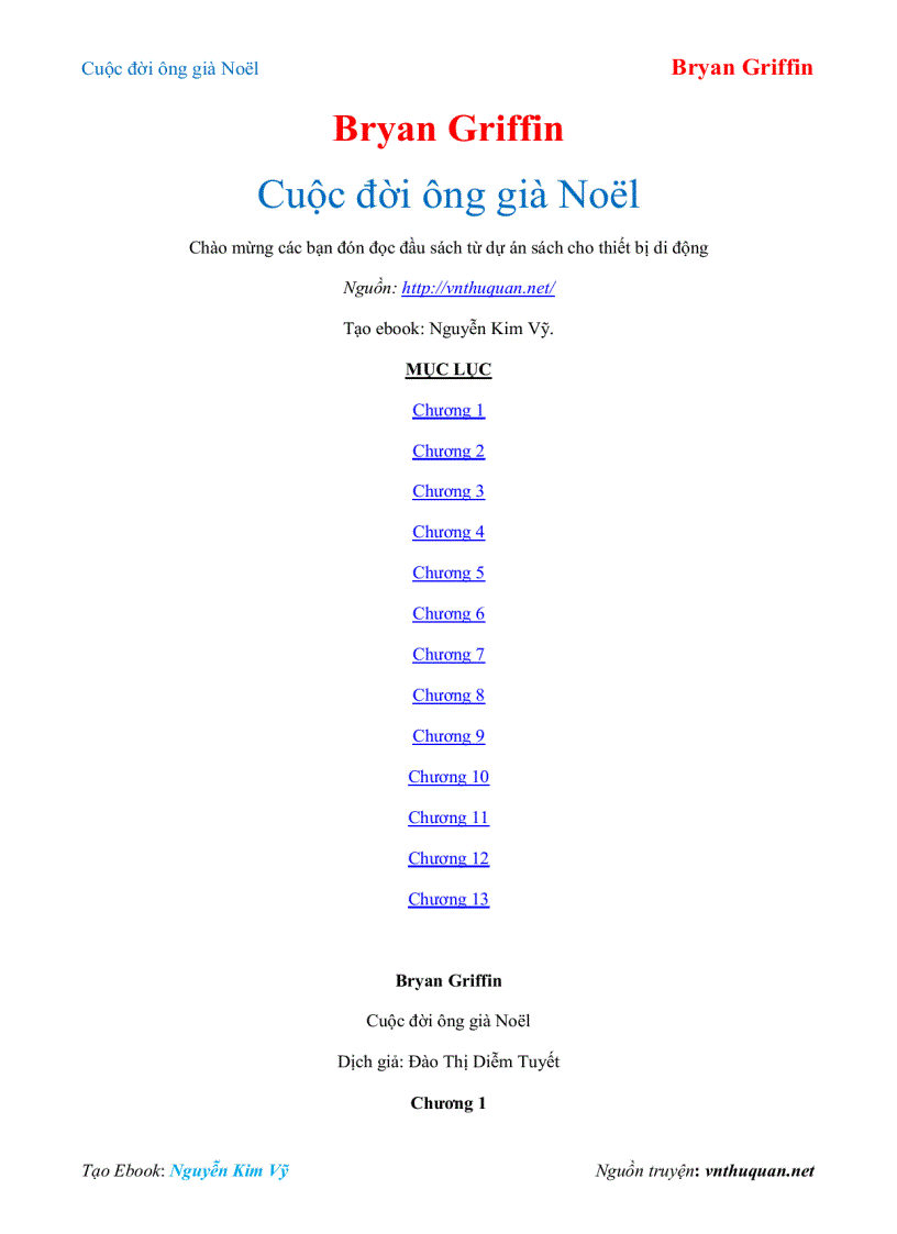 image for page Ebook Cuộc đời ông già Noël Bryan Griffin