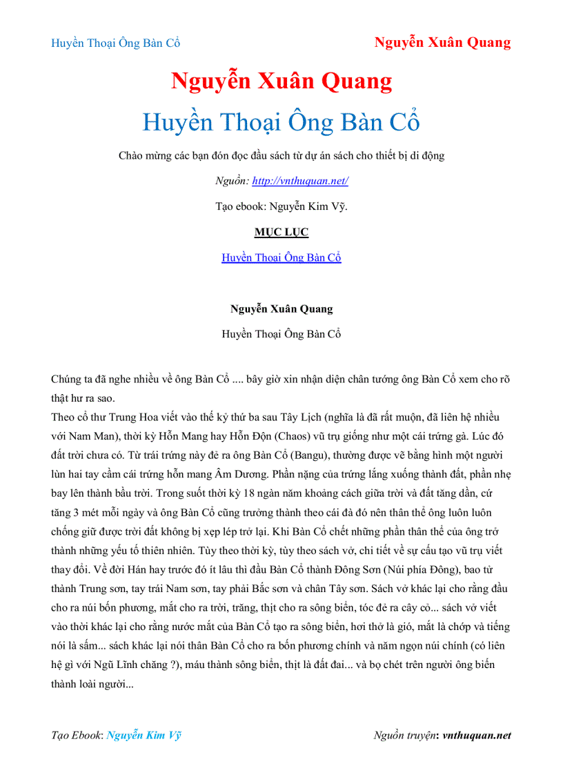 image for page Ebook Huyền Thoại Ông Bàn Cổ Nguyễn Xuân Quang