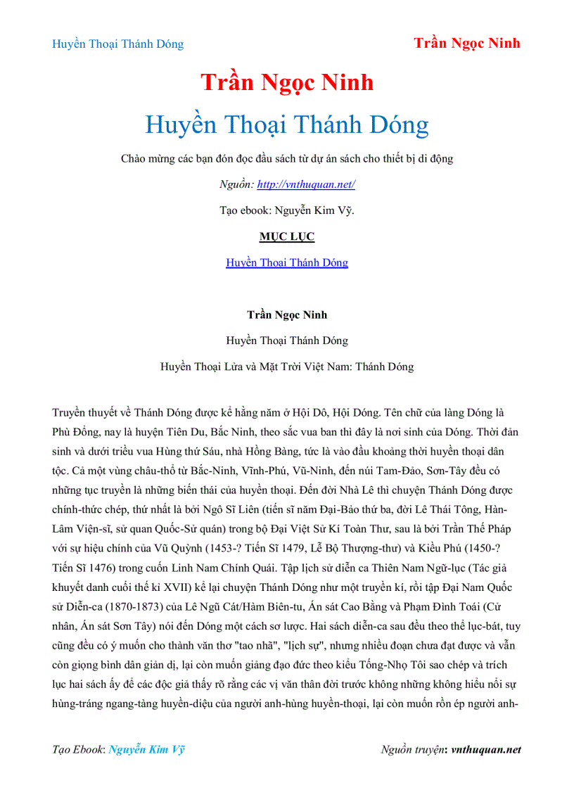 image for page Ebook Huyền Thoại Thánh Dóng Trần Ngọc Ninh