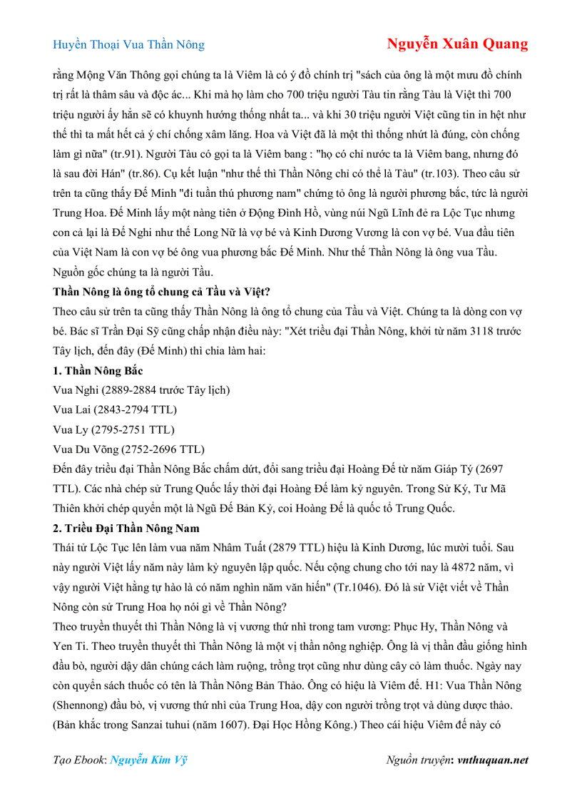 image for page Ebook Huyền Thoại Vua Thần Nông Nguyễn Xuân Quang