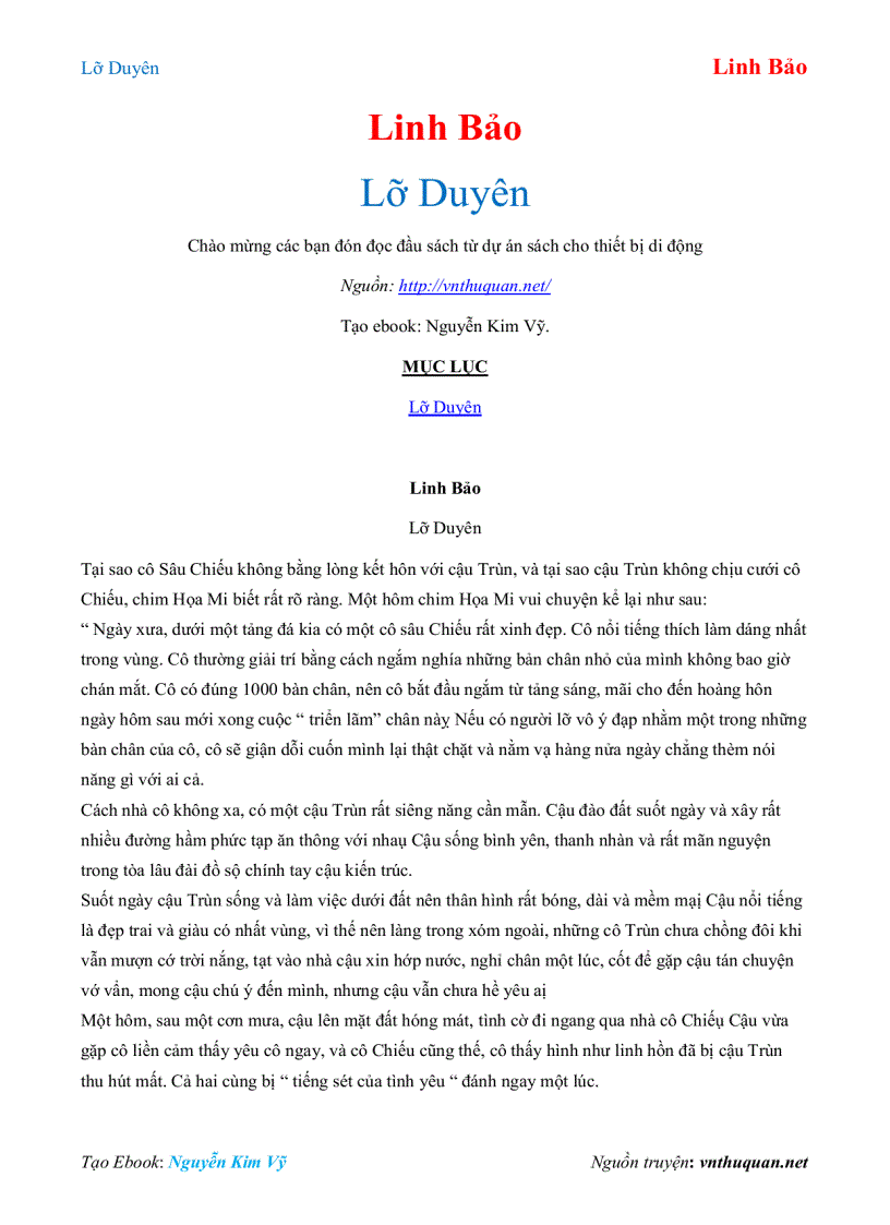 image for page Ebook Lỡ Duyên Linh Bảo