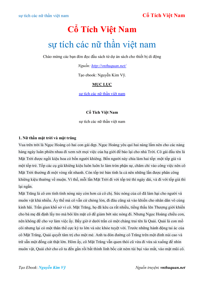 image for page Ebook sự tích các nữ thần việt nam