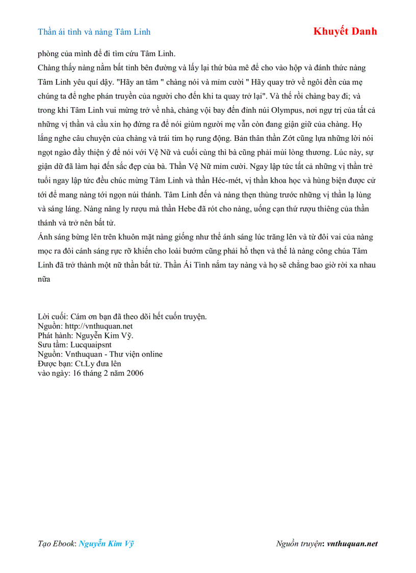 image for page Ebook Thần ái tình và nàng Tâm Linh