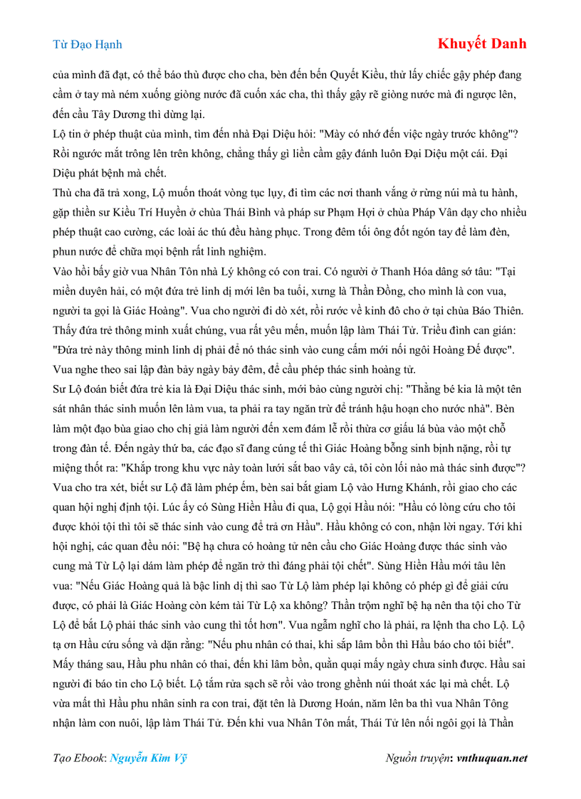 image for page Ebook Từ Đạo Hạnh