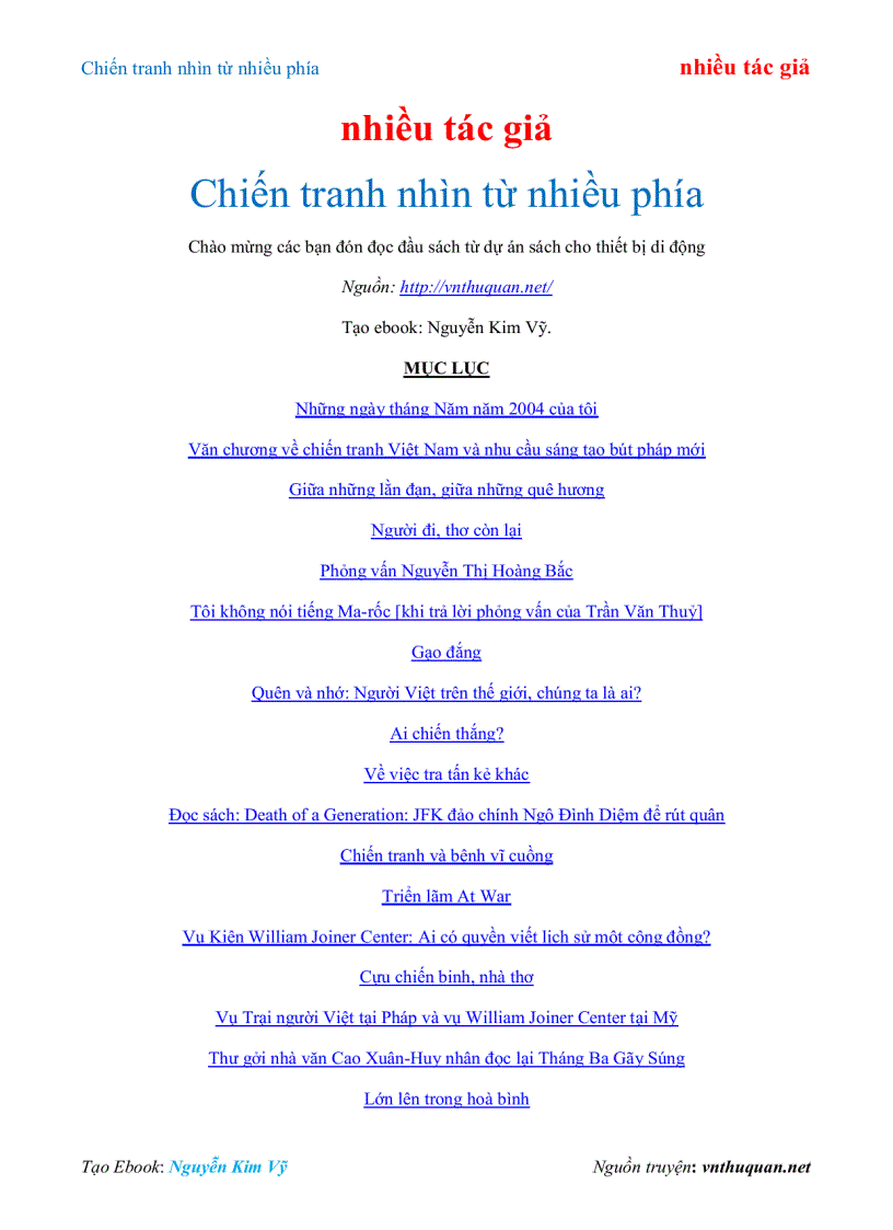 image for page Ebook Chiến tranh nhìn từ nhiều phía nhiều tác giả