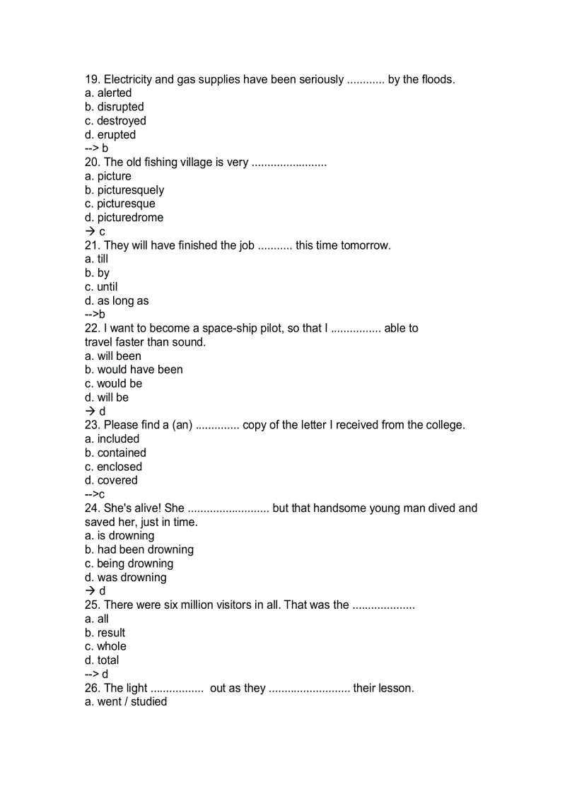 image for page 60 bài test tiếng Anh trình độ C