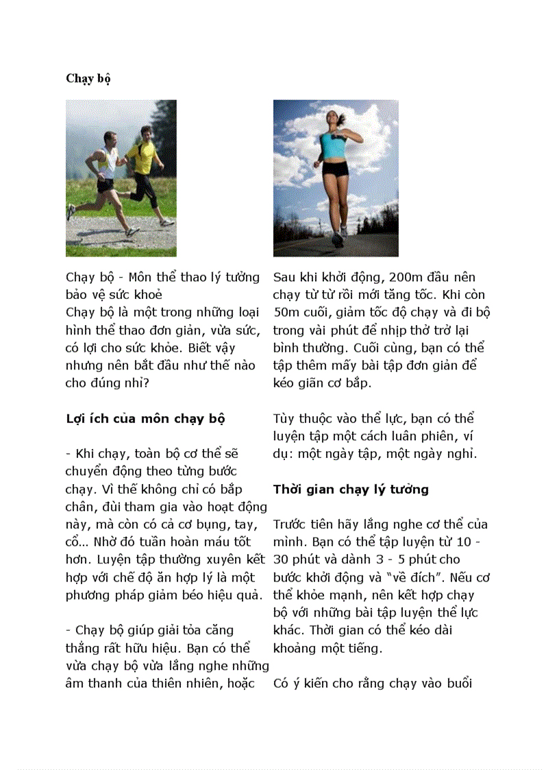 image for page Lợi ích của việc chạy bộ