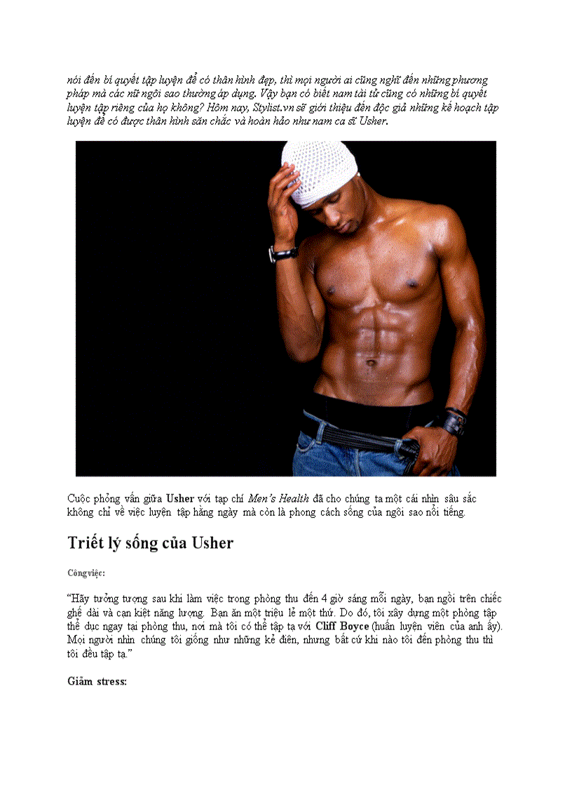 image for page Bí quyết luyện tập để có thân hình đẹp