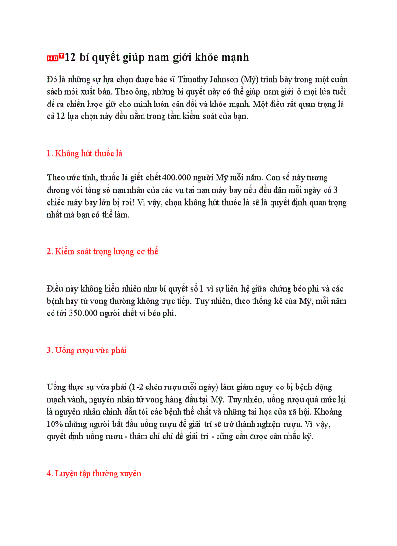 image for page 12 bí quyết giúp nam giới khỏe mạnh