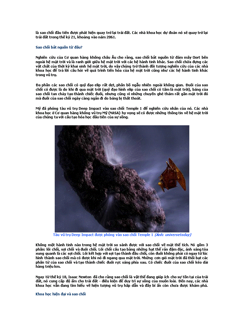 image for page Sao chổi bí ẩn của vũ trụ