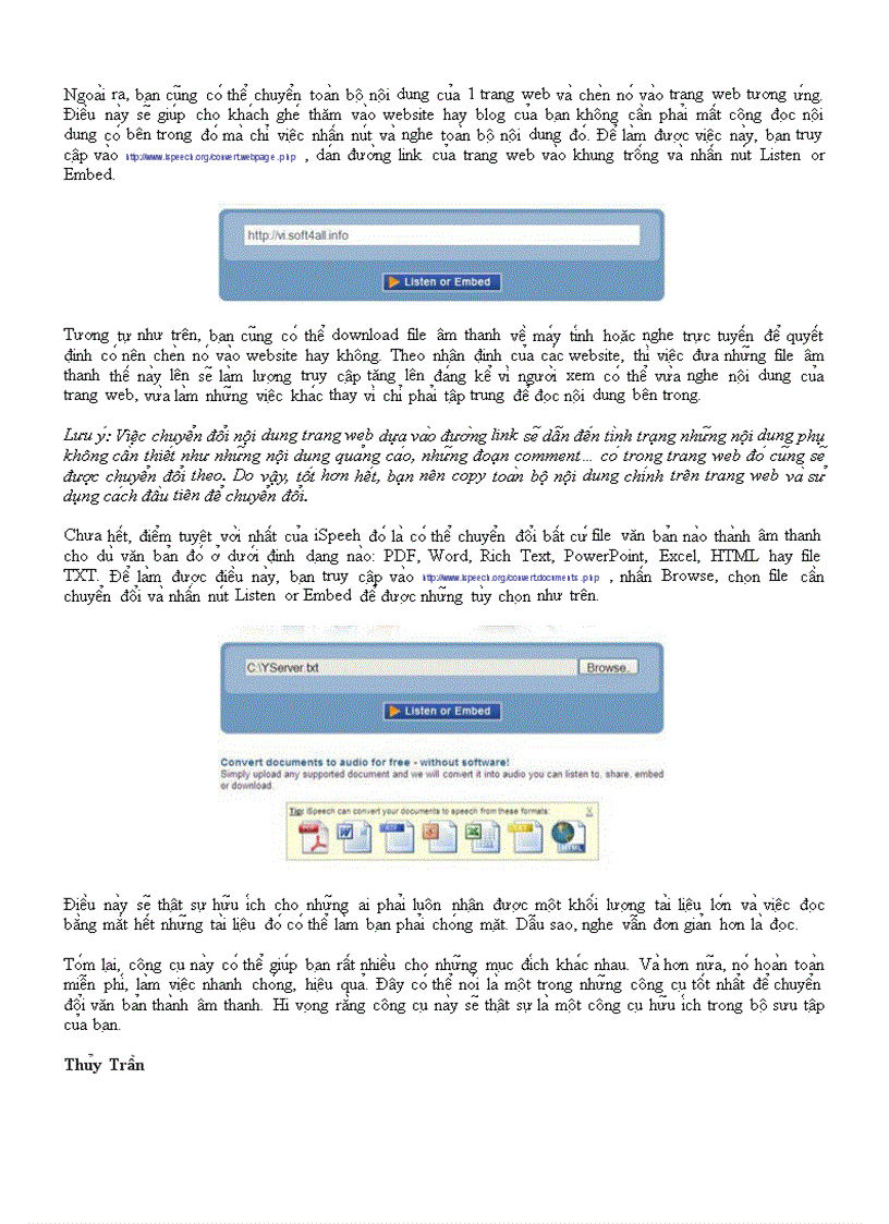 image for page Chuyển đổi văn bản thành audio với iSpeech