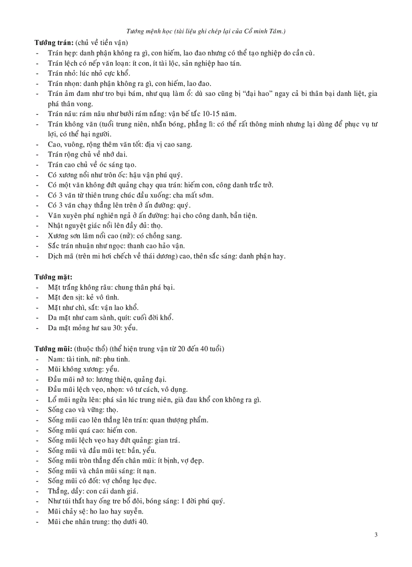 image for page Tướng mệnh học cổ minh tâm