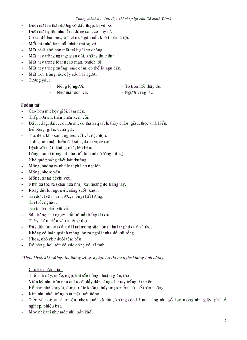 image for page Tướng mệnh học cổ minh tâm