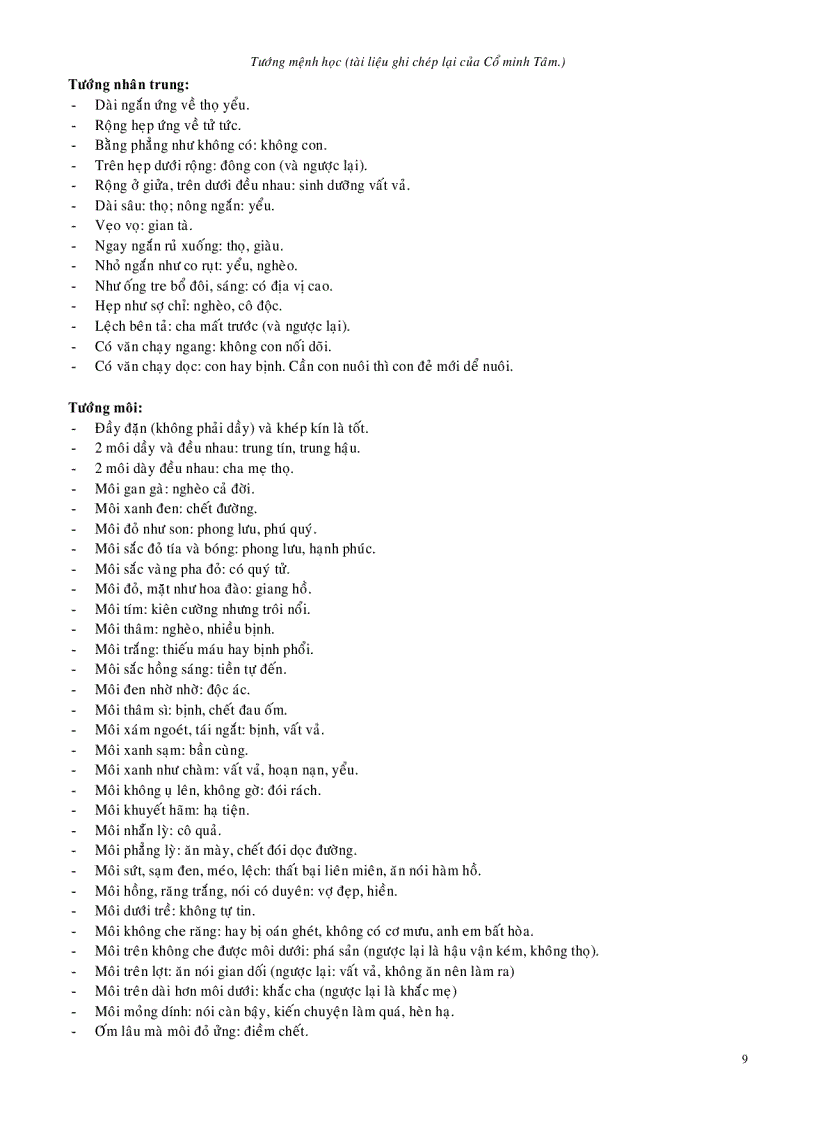 image for page Tướng mệnh học cổ minh tâm