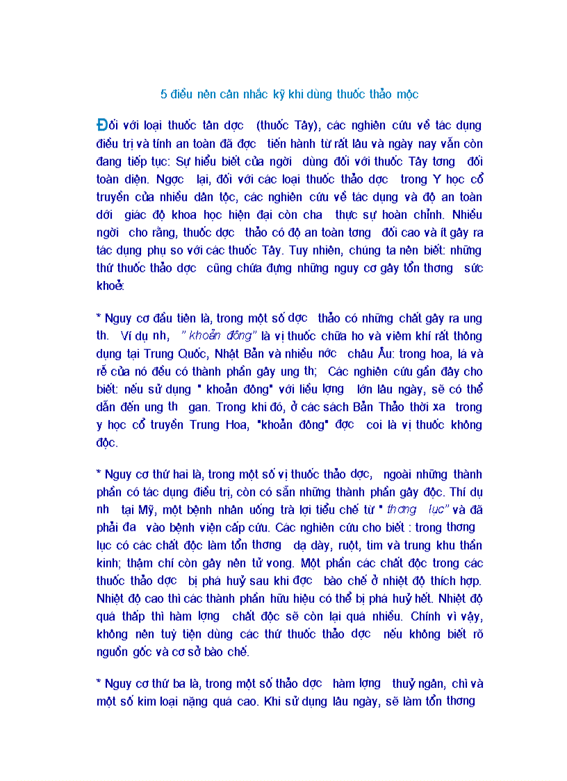 image for page 5 điều nên cân nhắc kỹ khi dùng thuốc thảo mộc