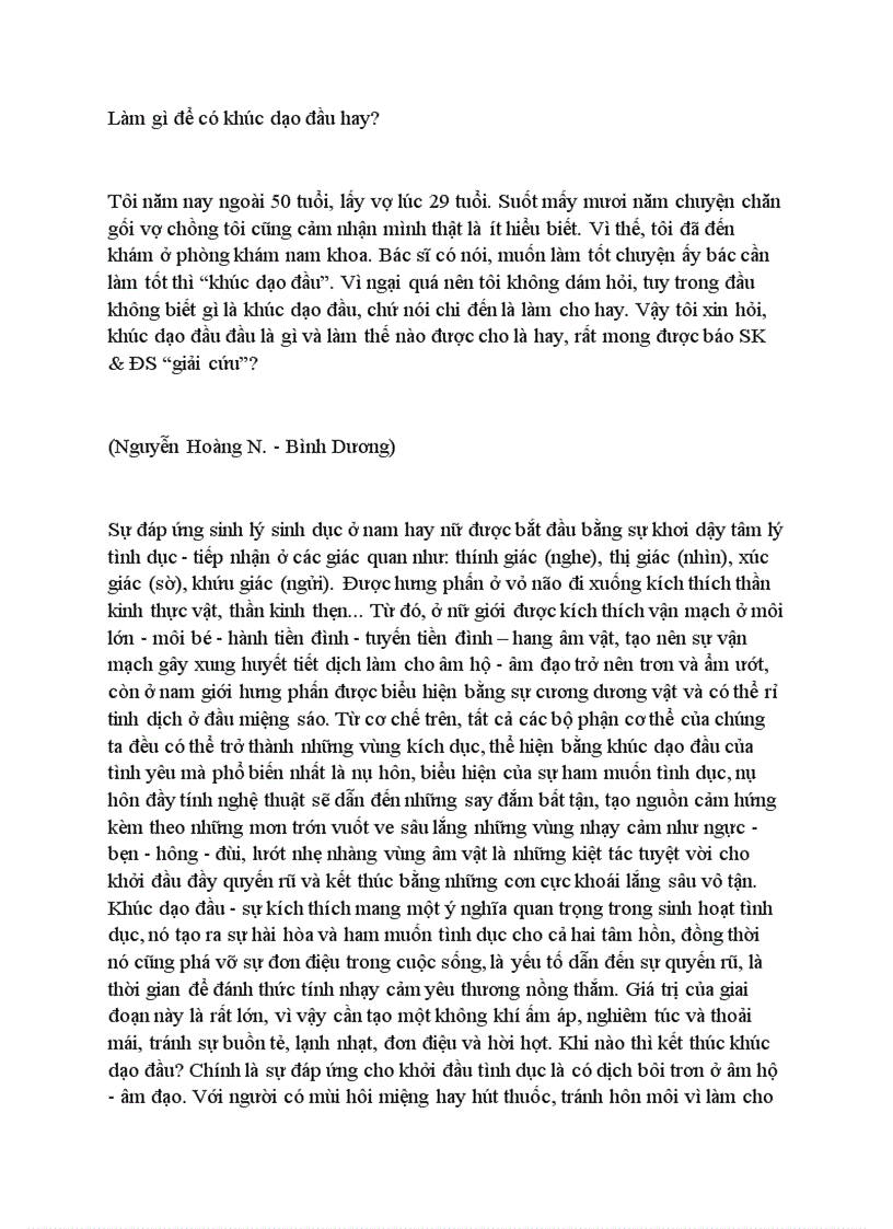 image for page Làm gì để có khúc dạo đầu hay