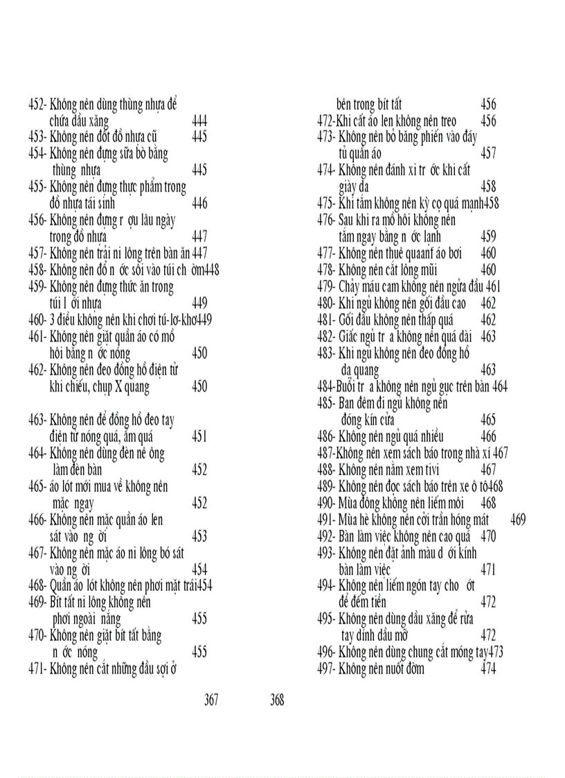 image for page 500 điều cấm kỵ trong cuộc sống