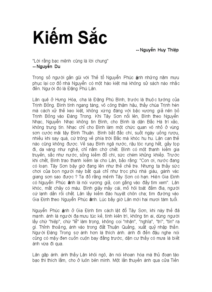 image for page Kiếm Sắc TRUYỆN TÌNH LÃNG MẠNG