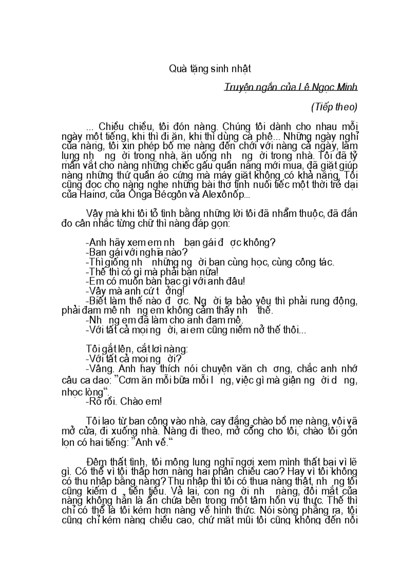 image for page Quà tặng sinh nhật Truyện ngắn của Lê Ngọc Minh 2