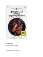 Ebook Baird Jacqueline Nothing changes love