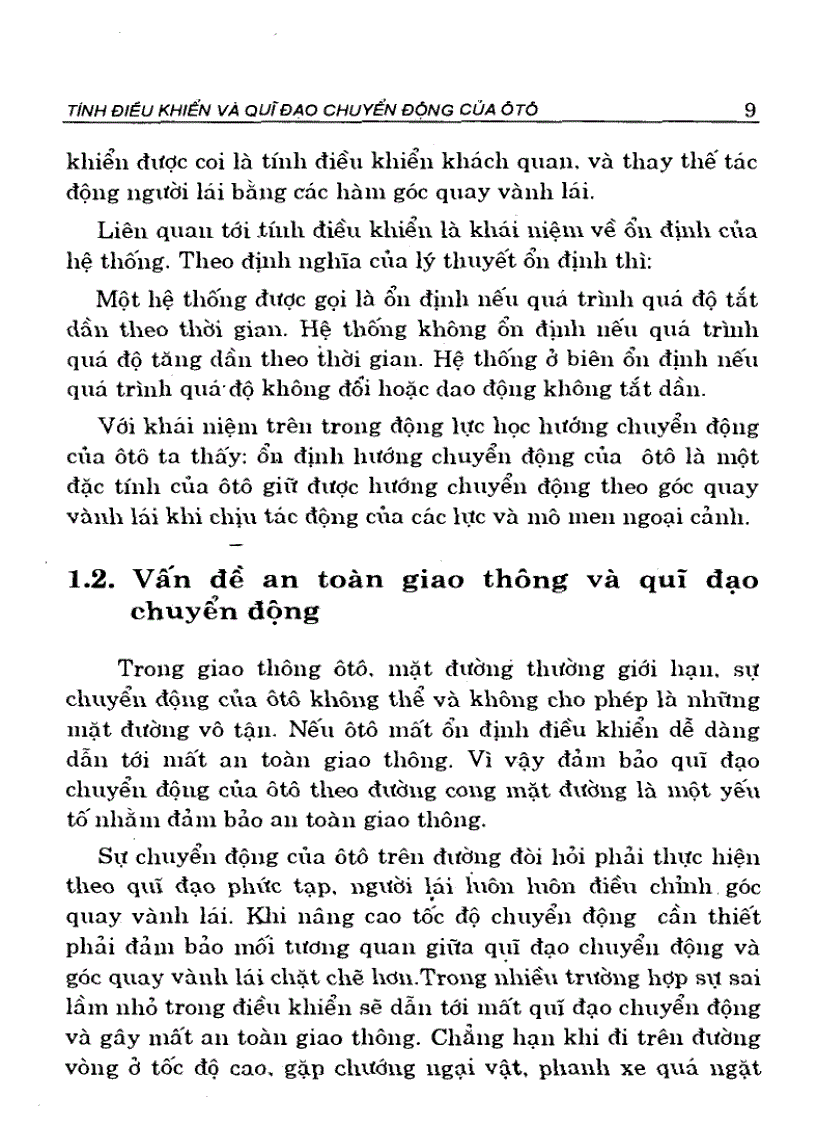 image for page Tính điều khiển và quỹ đạo chuyển động của ô tô