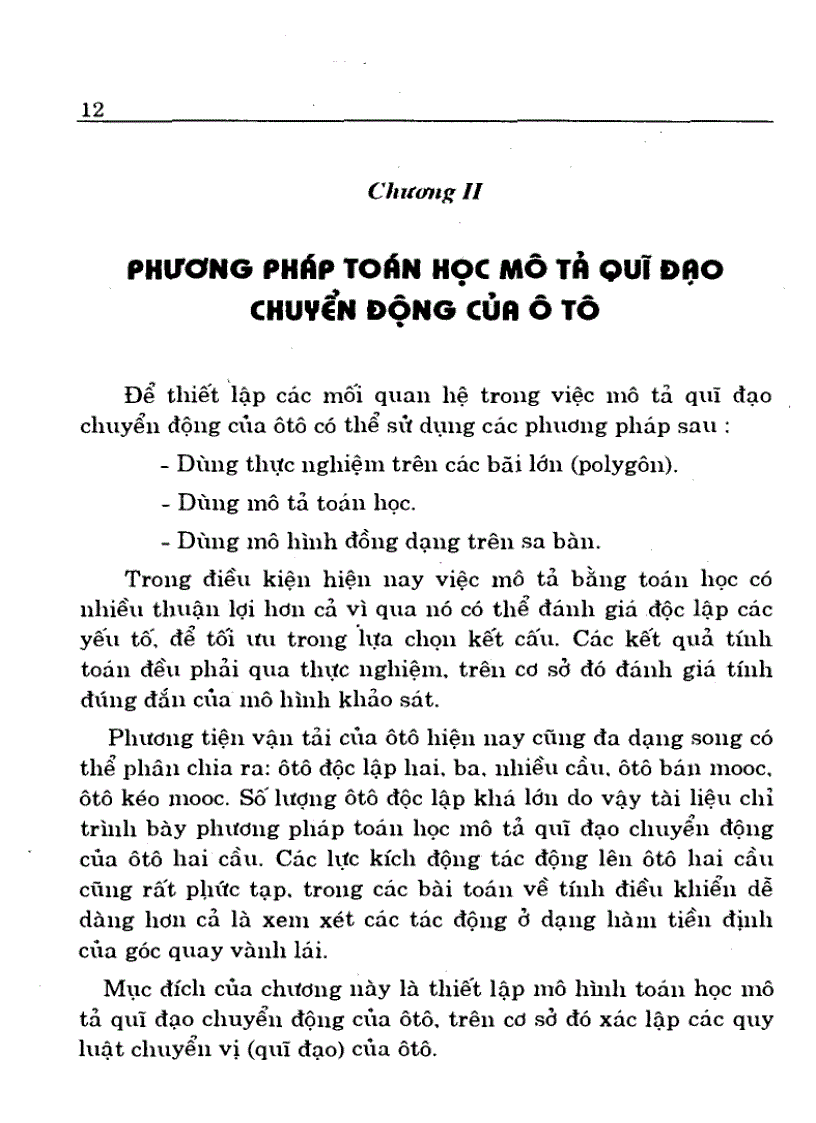 image for page Tính điều khiển và quỹ đạo chuyển động của ô tô